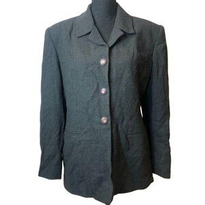 Vintage Saville Suit 3 Button Wool Blazer Size 12